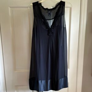 Sheer black, sleeveless cocktail dress